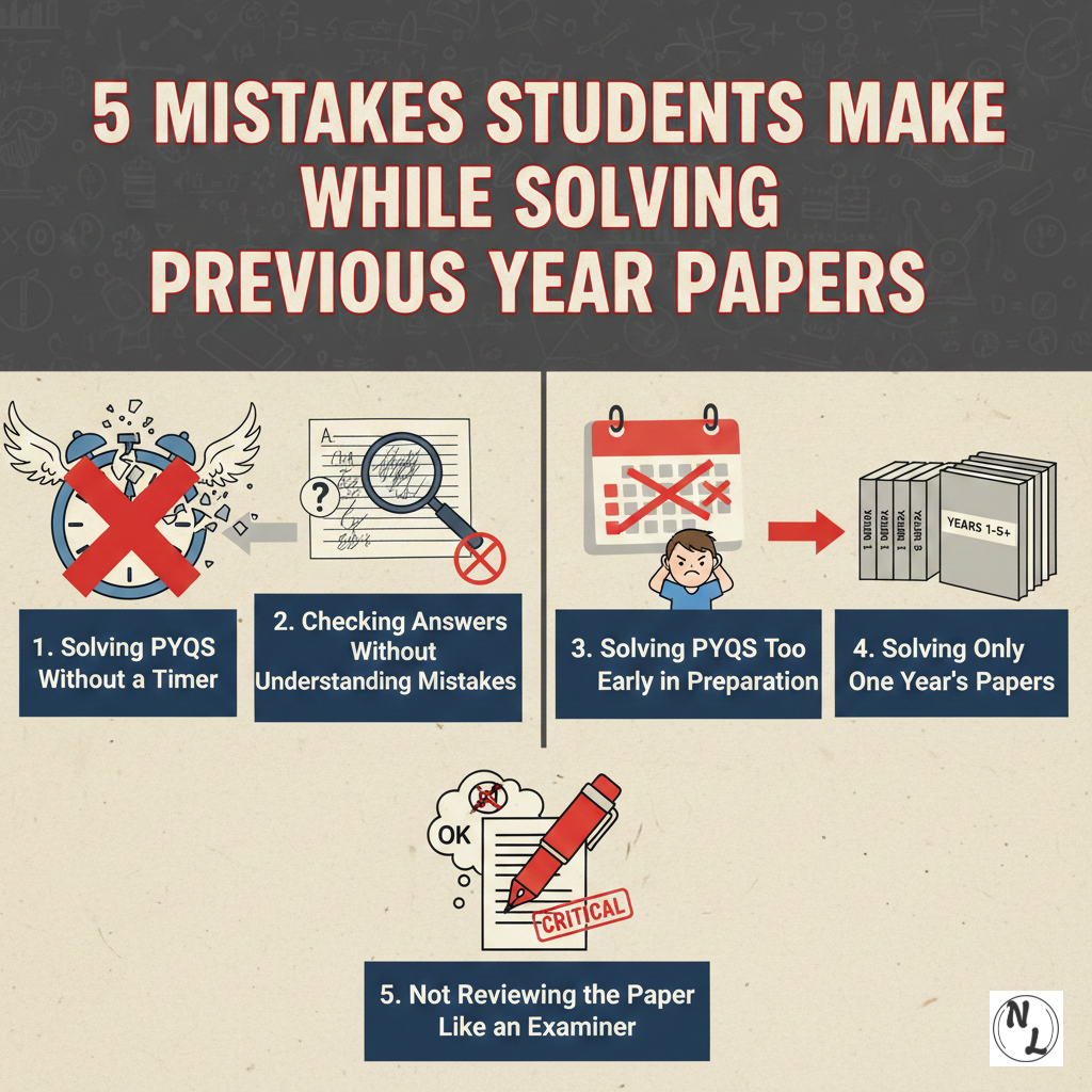 Thumbnail image for blog titled 5 Mistakes Students Make While Solving Previous Year Papers