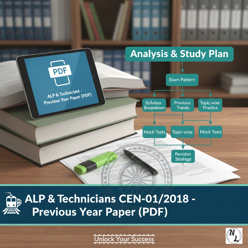 ALP & Technicians CEN-01/2018 - Previous Year Paper (PDF) + Analysis & Study Plan note thumbnail