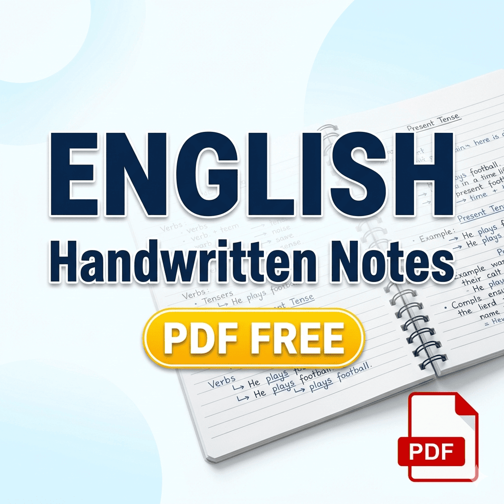 English Grammar Handwritten Notes PDF – Free Download for SSC, Railway & Exams thumbnail