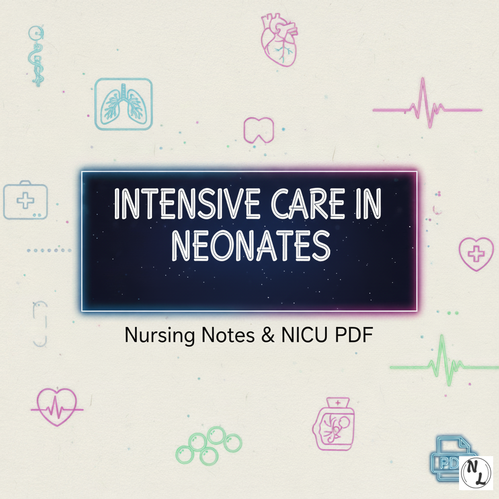 Intensive Care in Neonates - Nursing Notes & NICU PDF note thumbnail