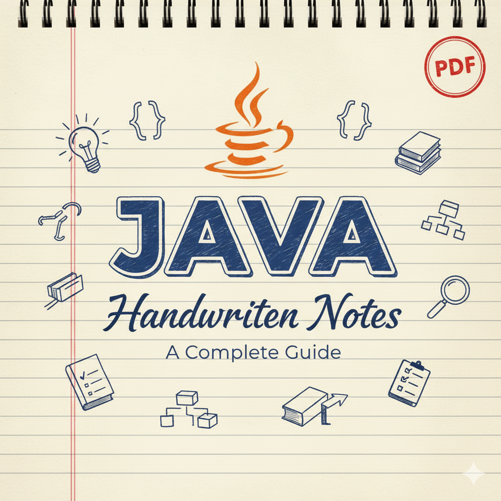 Java Handwritten Notes PDF Download | Complete Core & Advanced Java Notes