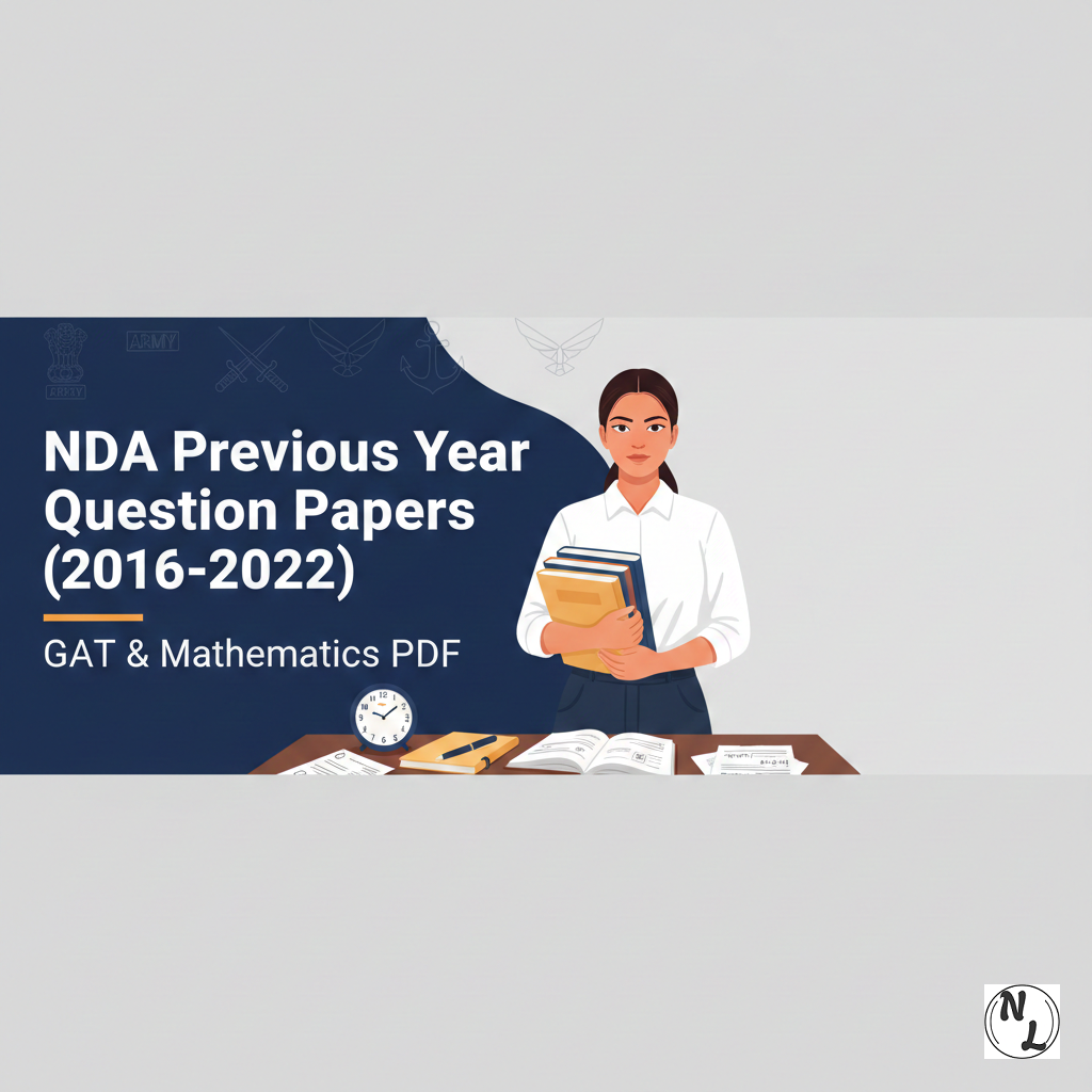 Model paper for NDA Previous Year Question Papers PDF (2016-2022) -GAT & Mathematics