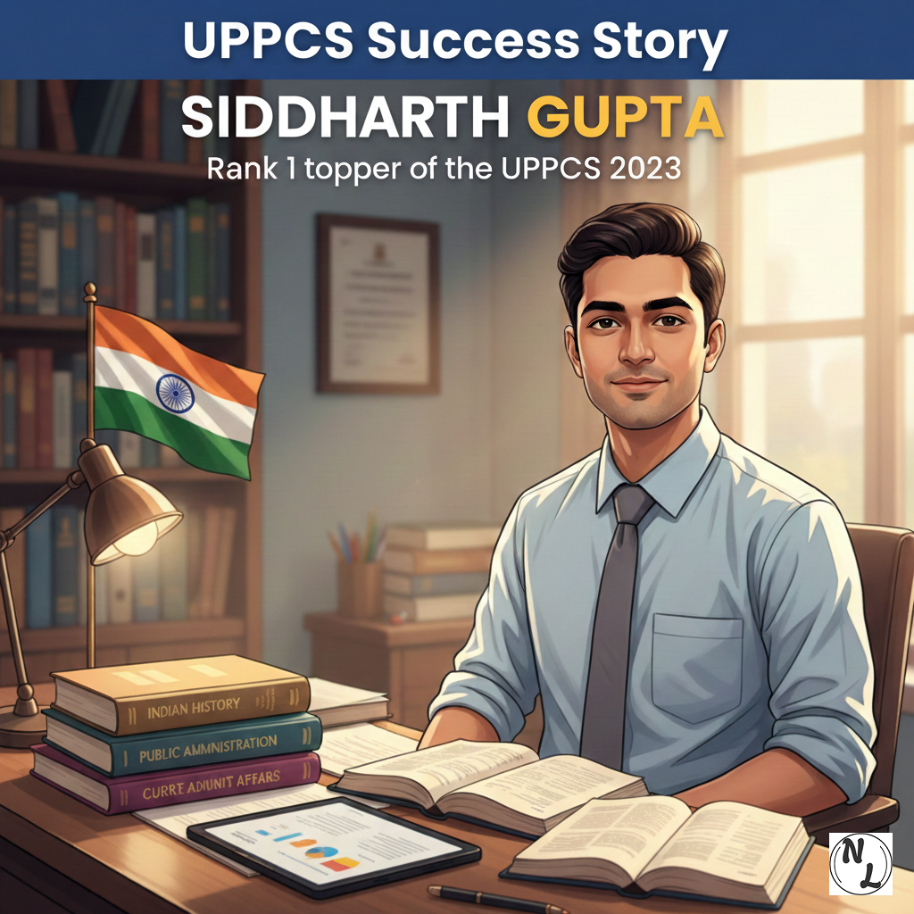 Thumbnail image for सिद्धार्थ गुप्ता UPPCS सक्सेस स्टोरी – संघर्ष, रणनीति और सफलता की पूरी कहानी