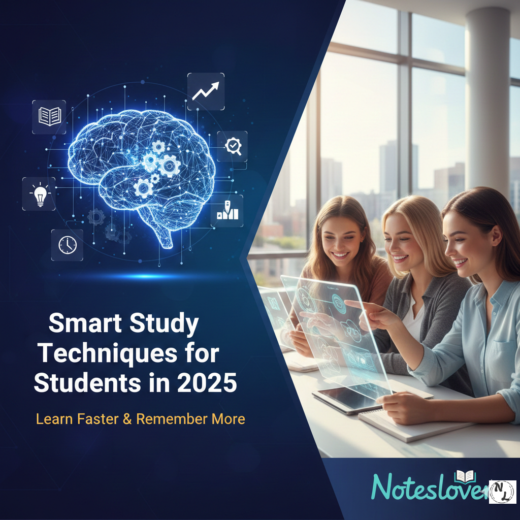 Thumbnail image for blog titled Smart Study Techniques for Students in 2025 - Learn Faster & Remember More