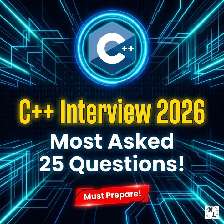 Thumbnail image for Top 25 C++ Interview Questions with Detailed Answers (2026 Guide)