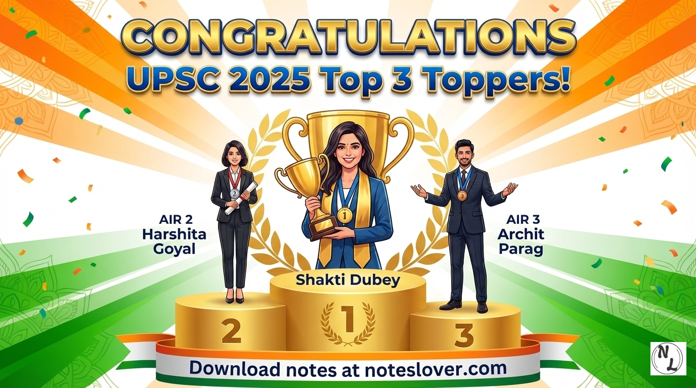 Thumbnail image for UPSC 2025 Top 3 Toppers - Strategy, Preparation & Study Guide